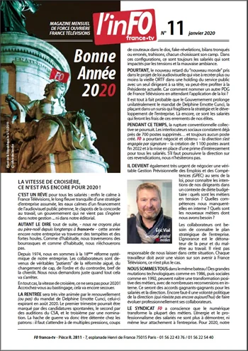 Le n° 11 de l'inFO france•tv
